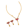 TANUJAA FANCY FLOWER STICK NECKLACE AND STUD